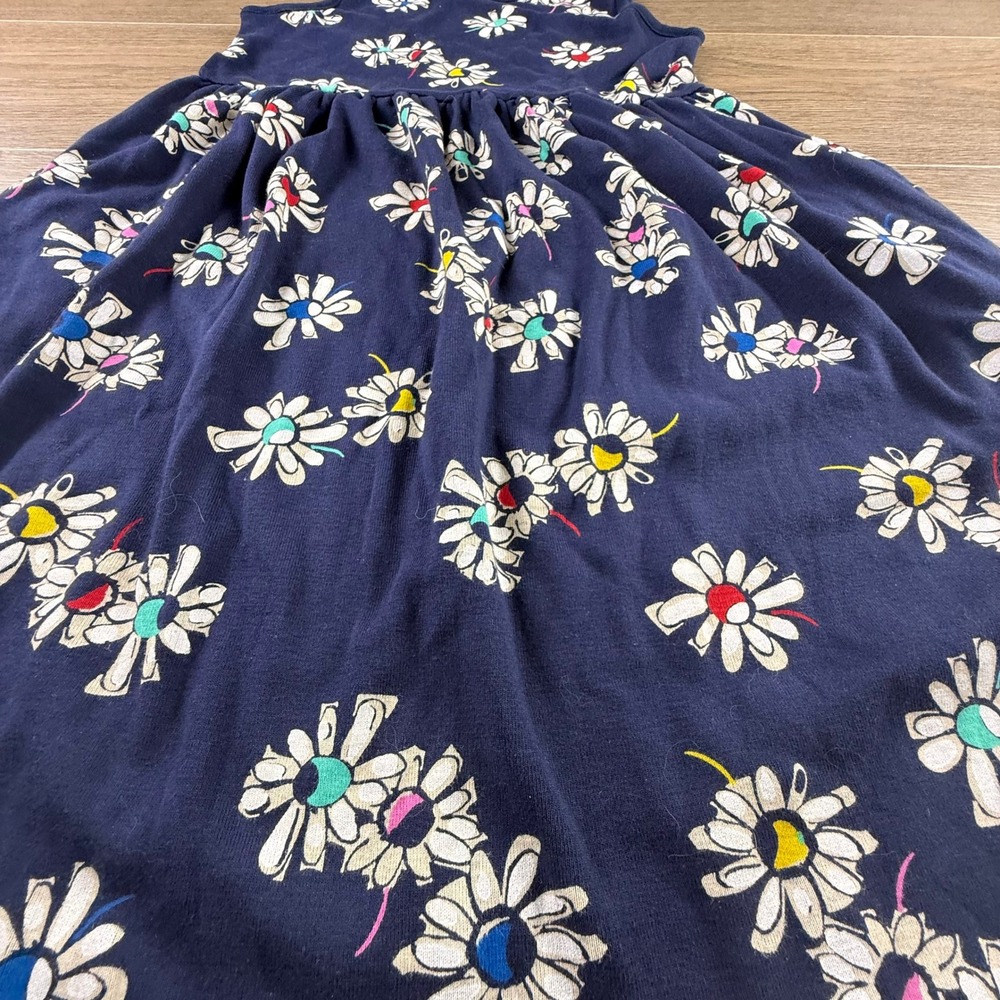 Hanna Andersson Girls Navy Blue Floral Twirl Dress Orangic Cotton 10 NEW Summer - Picture 2 of 11